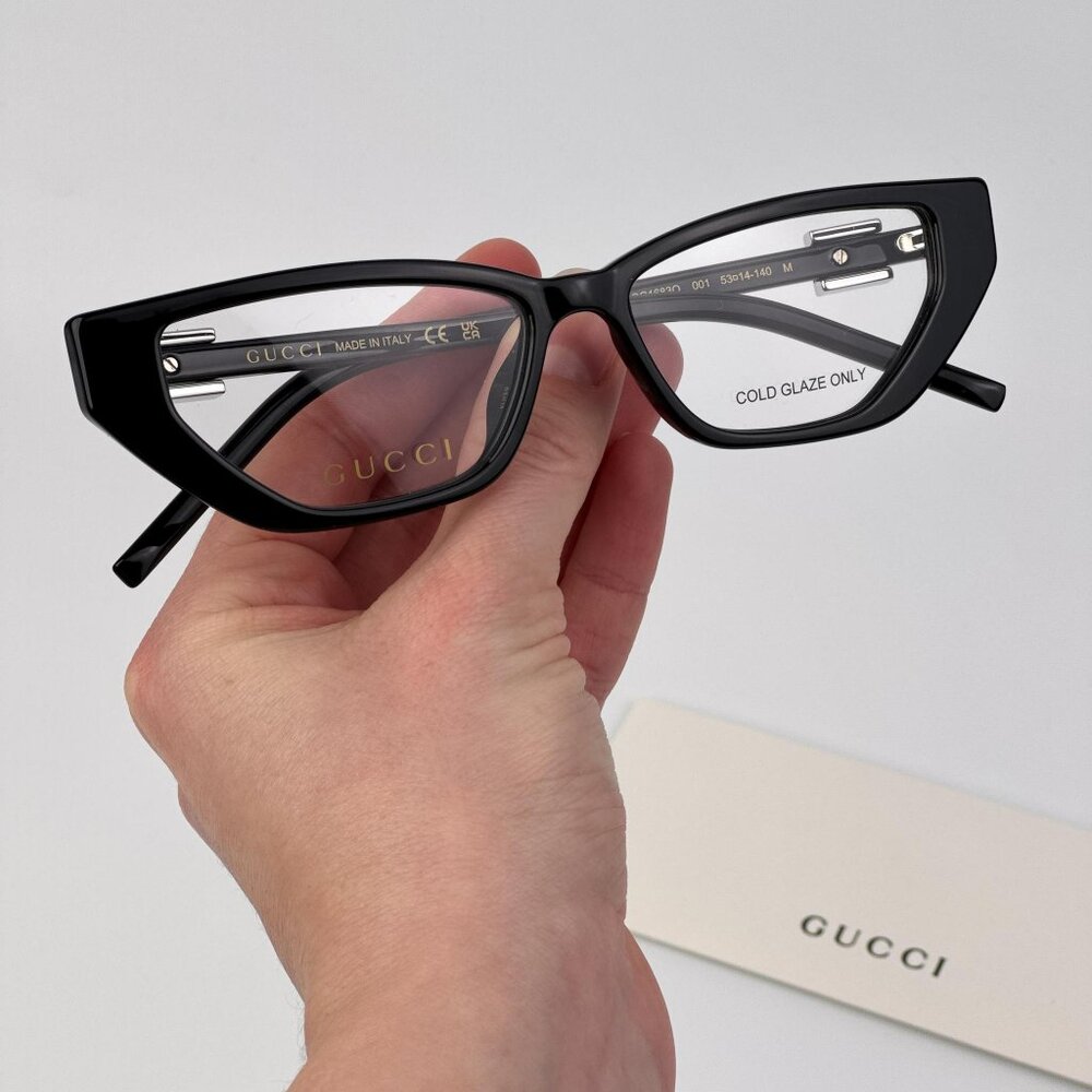 Gucci GG1683O 001 Women’s Eyeglasses – Black Cat Eye